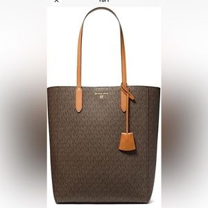 NWT MICHAEL KORS SINCLAIR SHOPPER TOTE BRN/ACORN 30T1G5ST9B